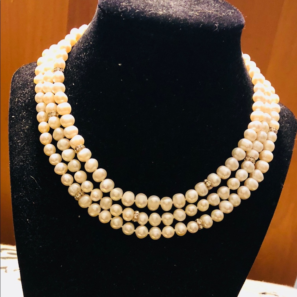 3 Strand Pearl Necklace